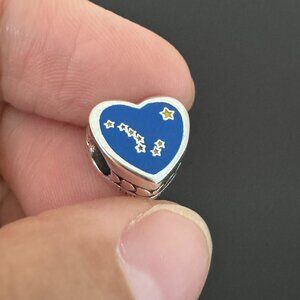 Pandora America Flag Heart Charm